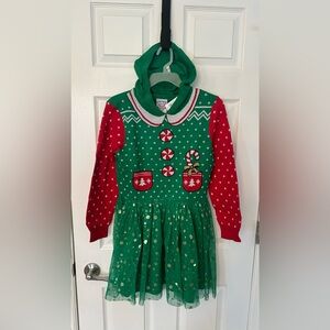 NEW Well Worn green red Holiday ugly Christmas sweater dress kids Large Plus